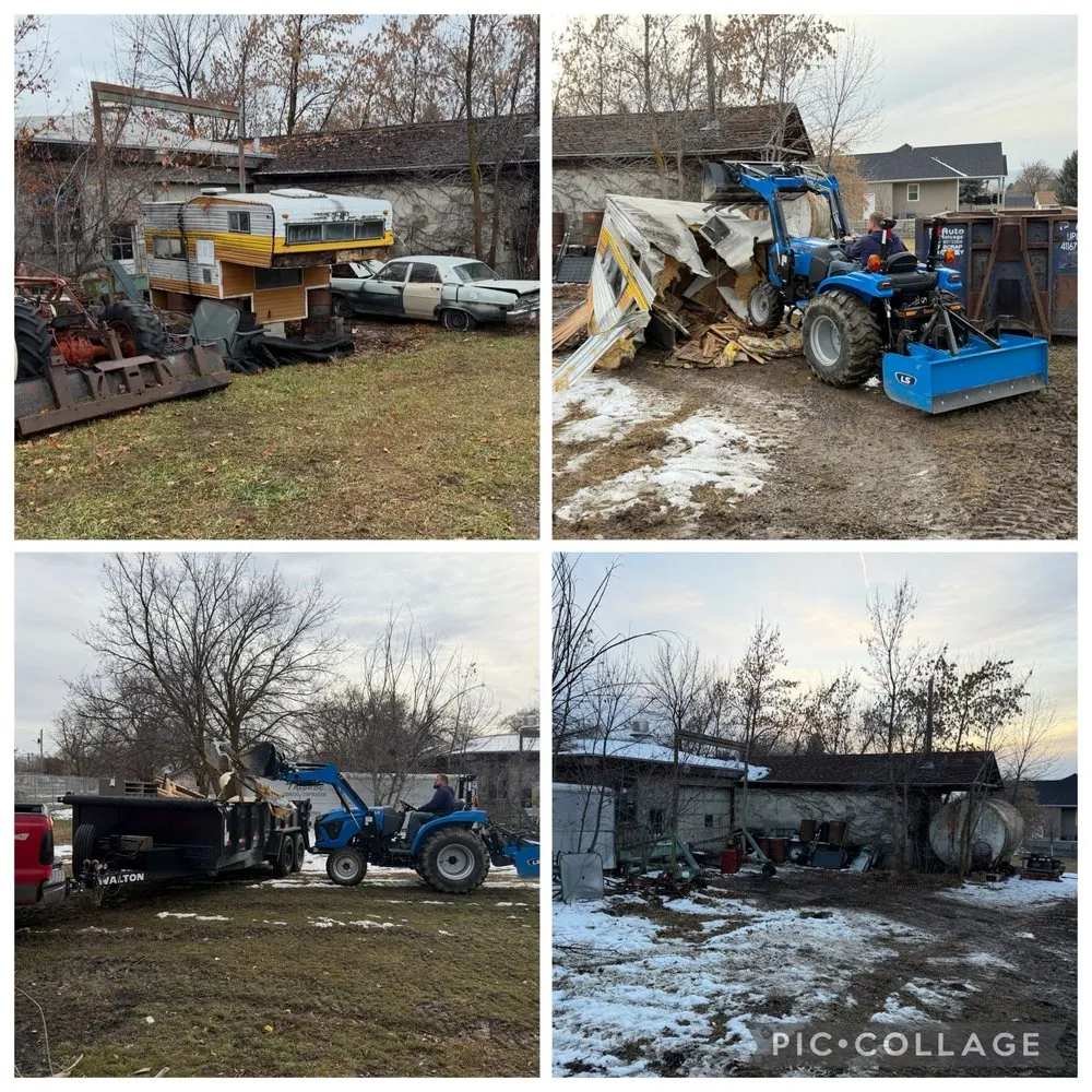 Custom landscape installation in Hyde Park, UT by Mow & Go Tractor Co