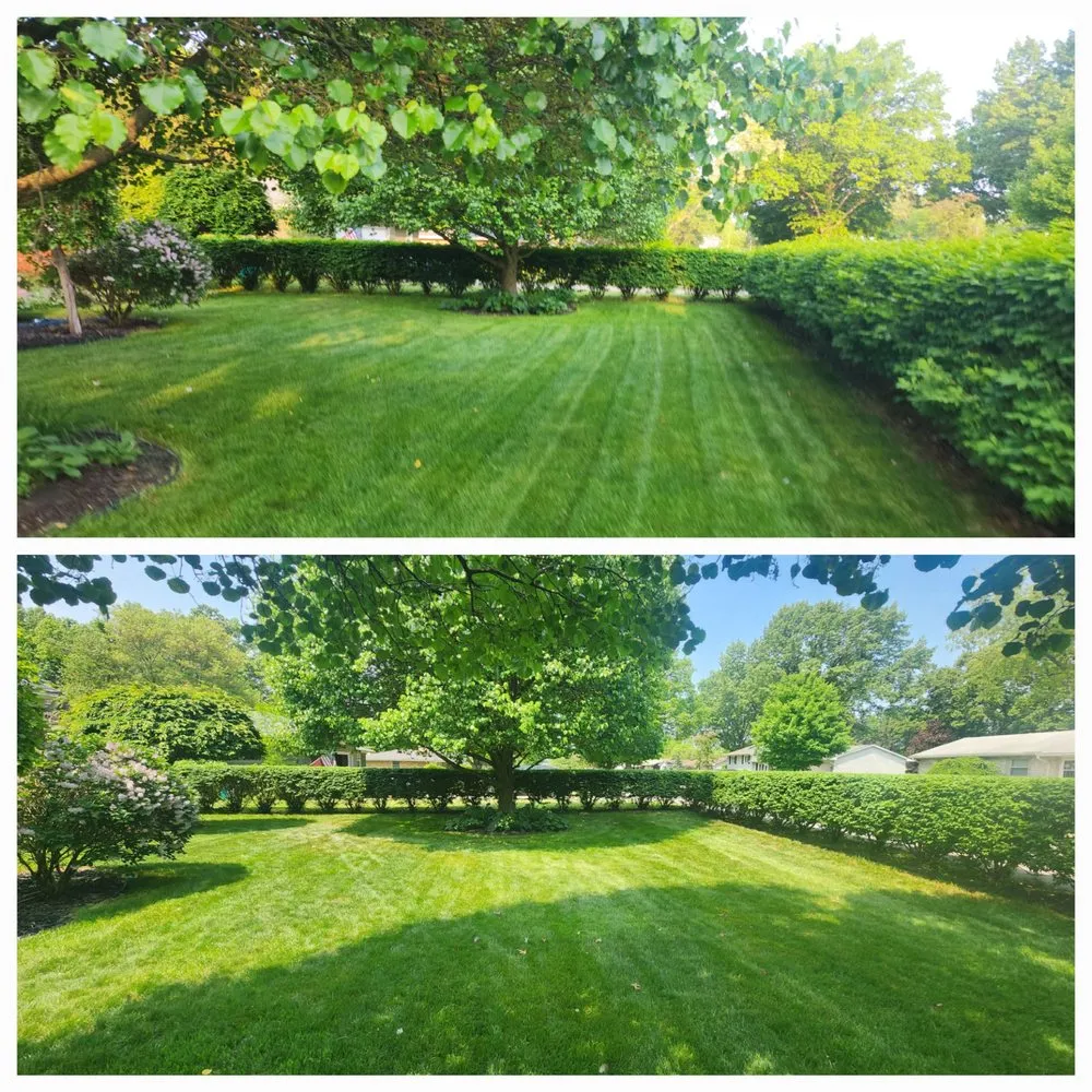 Professional lawn mowing service with custom design across Mishawaka, IN - Mow Hoe 'N Blow
