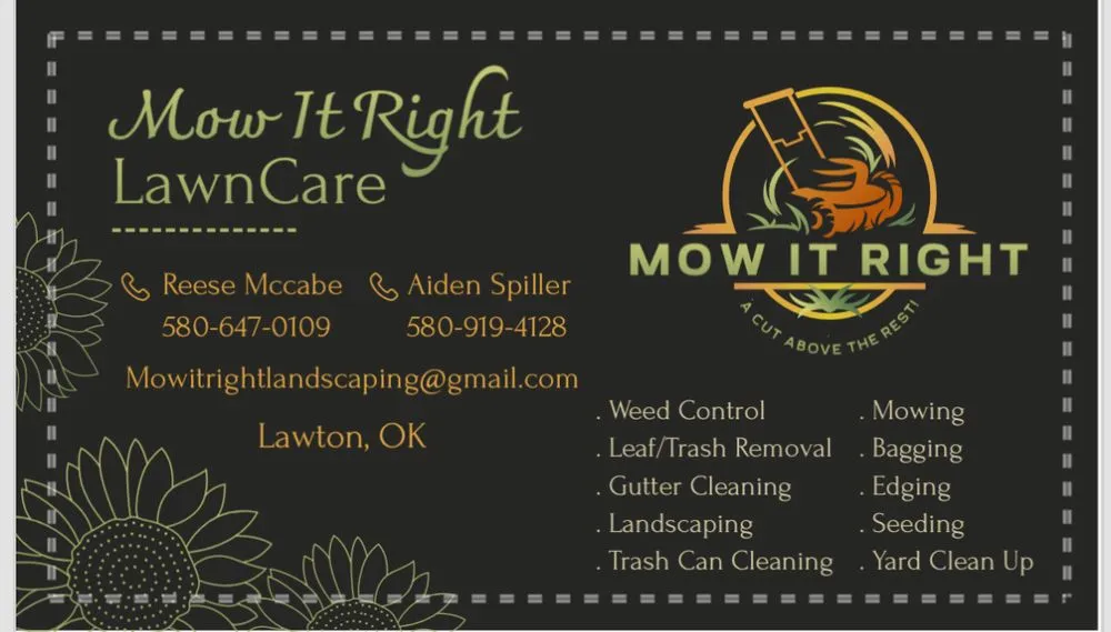Trusted lawn mowing service for beautiful yards in Lawton, OK by Mow It Right
