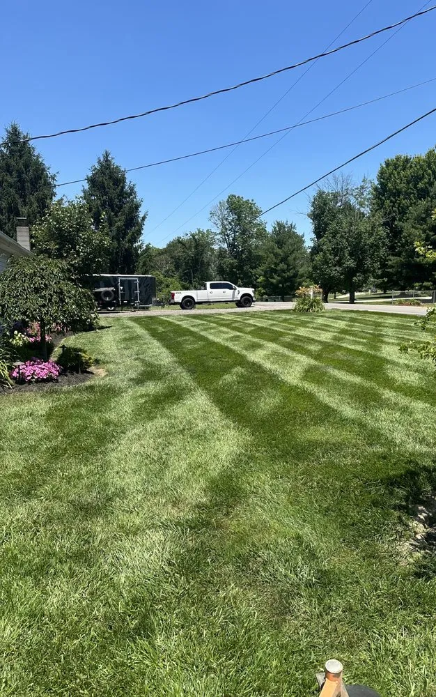 Custom garden landscaping in Amanda, OH by Mow Joes Lawn Care