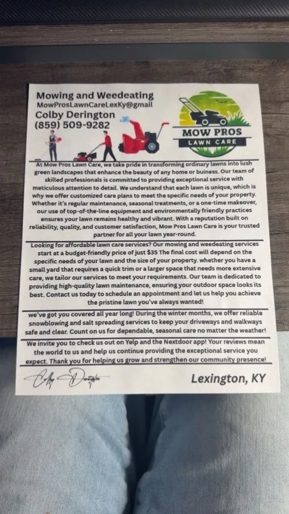 Local outdoor landscaping for beautiful yards across Lexington-Fayette, KY - Mow Pros Lawn Care