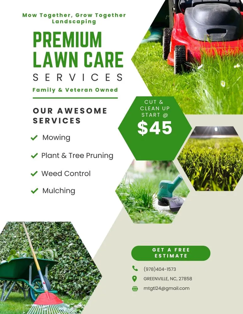 Expert yard cleanup service in Greenville, NC by Mow Together Grow Together Landscaping