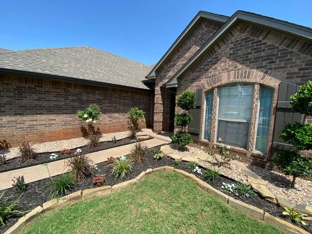Affordable landscape installation with custom design across Yukon, OK - Mowgistics