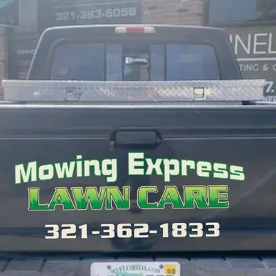 Mowing Express Lawn Care Logo