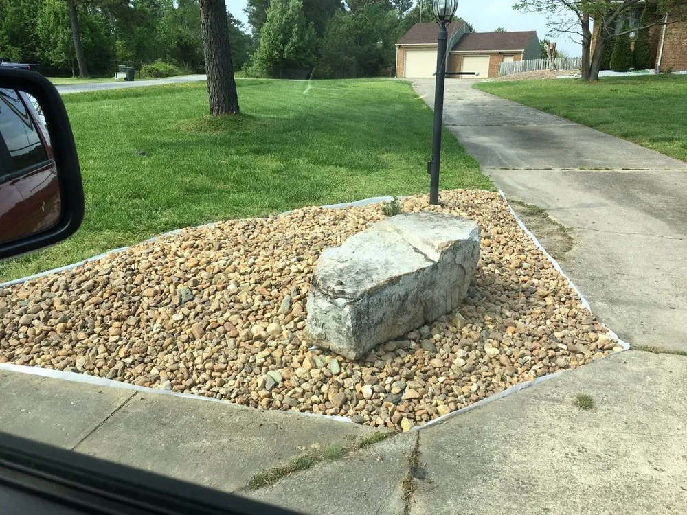 Affordable residential landscaping with custom design in Hampton, VA by Mowing Ministry