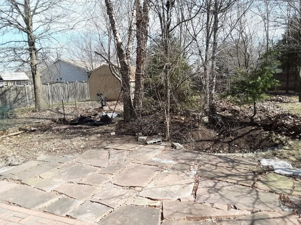 Custom garden landscaping in Yorkville, IL by MowTime Lawn Care