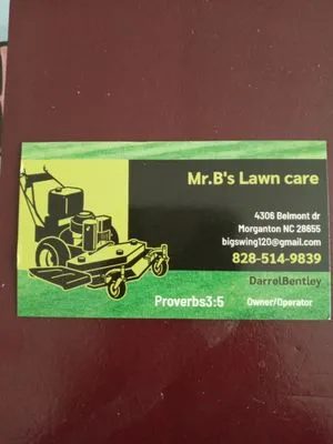 Mr B's Lawn care Logo