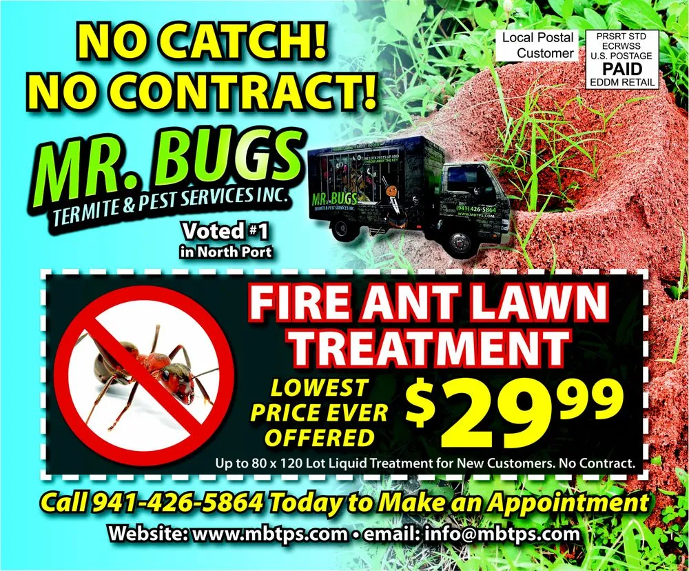 Expert yard maintenance for residential properties in North Port, FL by Mr. Bugs Termite & Pest Services Inc.