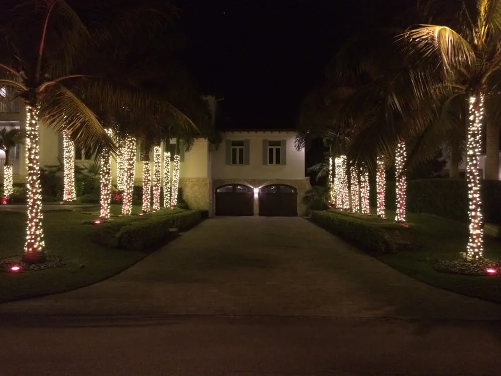 Professional yard cleanup service with custom design across Miami Beach, FL - Mr Christmas Lights