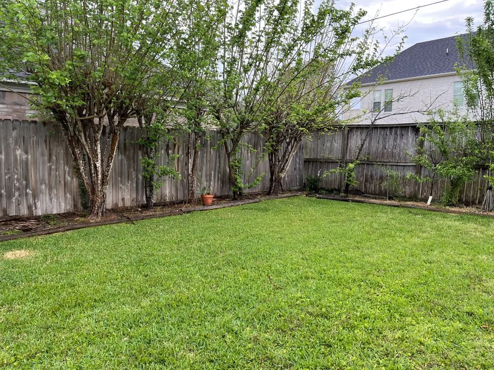 Custom outdoor landscaping in Stafford, TX by MR Concrete and Landscaping