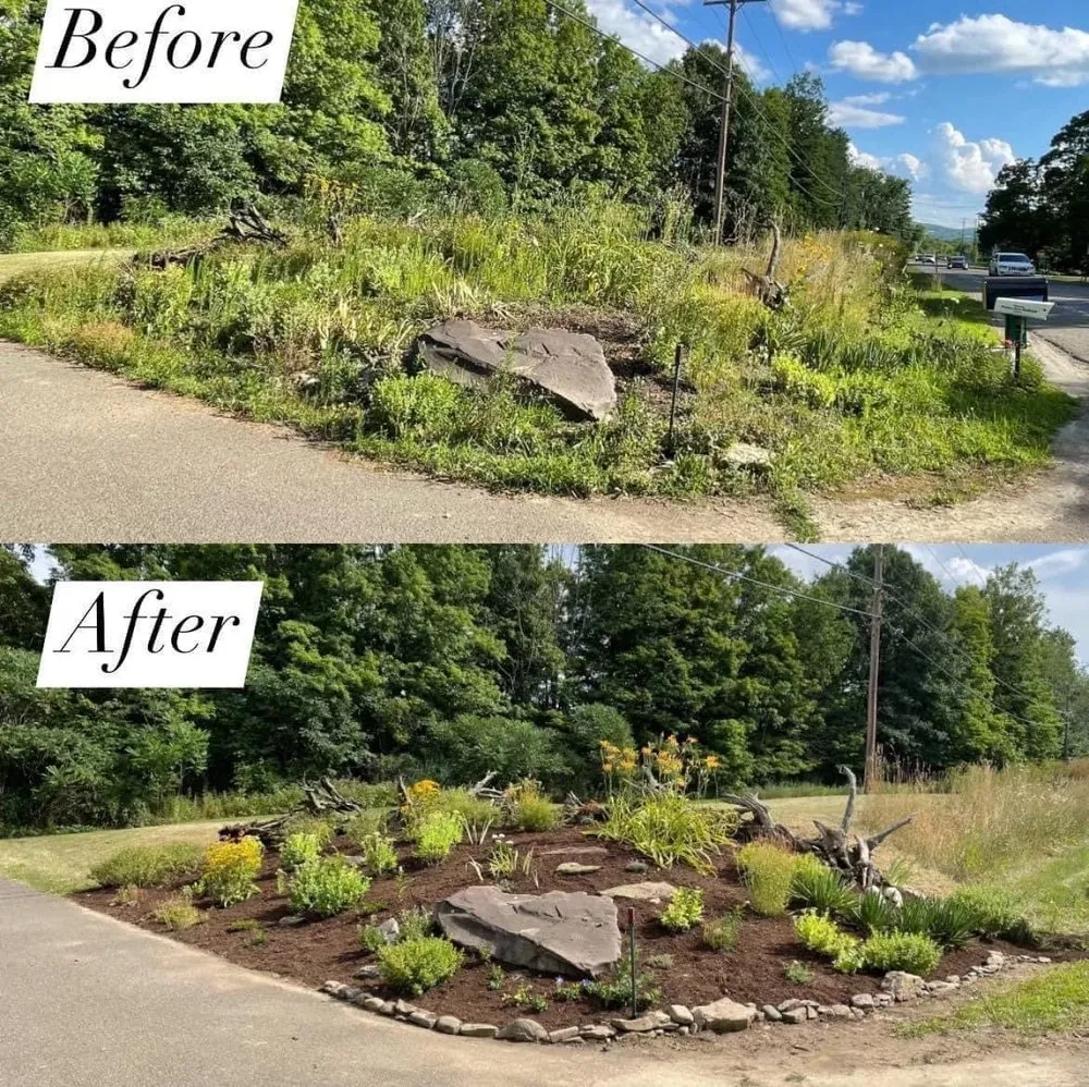 Local landscape installation with custom design in Owego, NY by Mr. Green Landscaping & Lawn Care