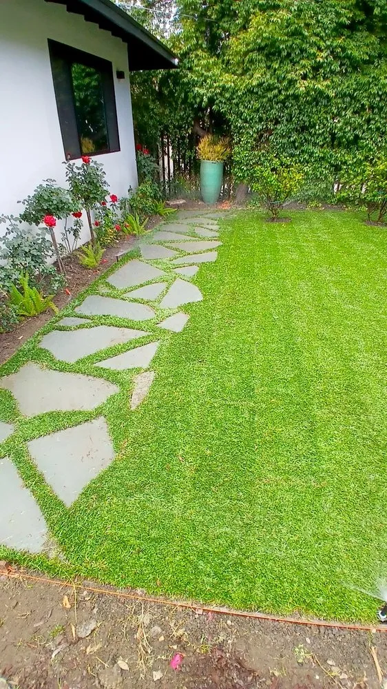 Custom landscape installation with custom design in Inglewood, CA by Mr Landscape