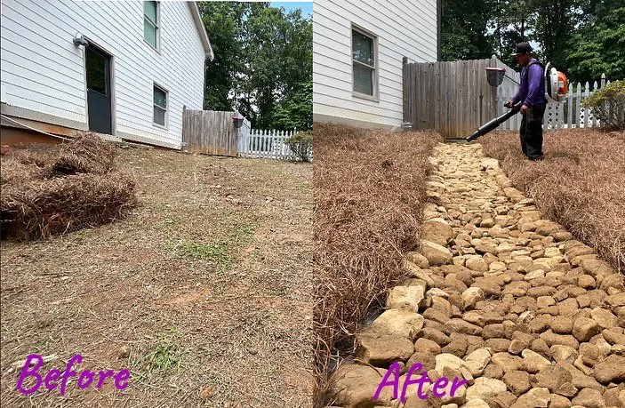 Custom landscape installation in Kennesaw, GA - Mr Lawns