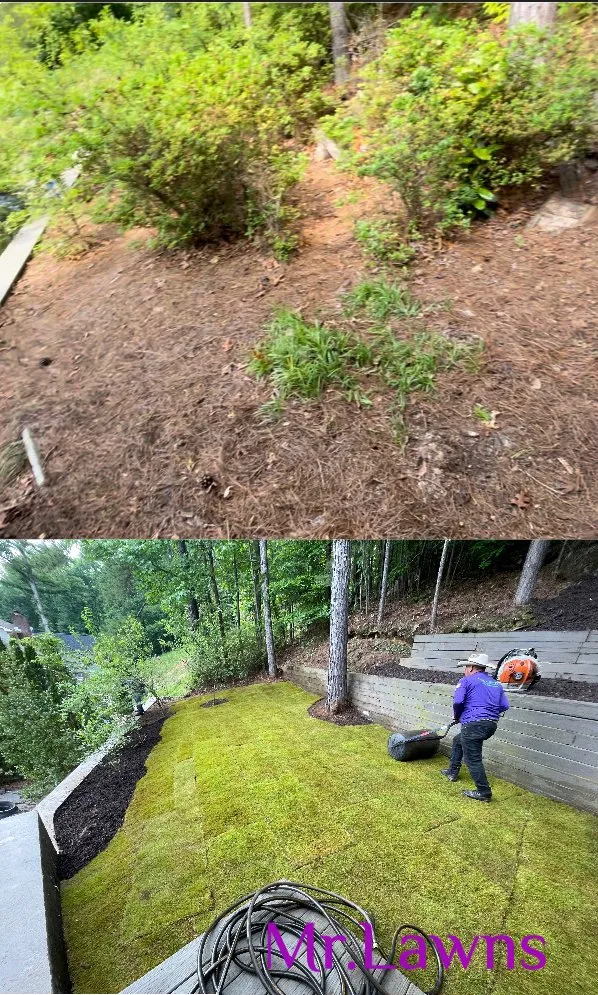 Affordable landscape installation for homes in Kennesaw, GA by Mr Lawns