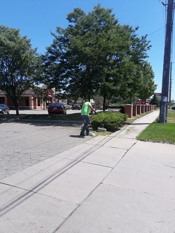 Custom garden landscaping with custom design in Dearborn, MI by Mr Mowers Lawn & Snow removal