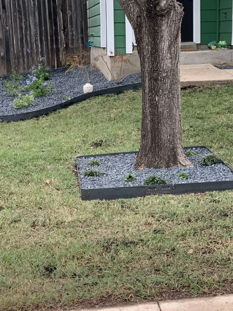 Professional landscape installation in Kyle, TX by Mr. Nate's Yard Garden and More