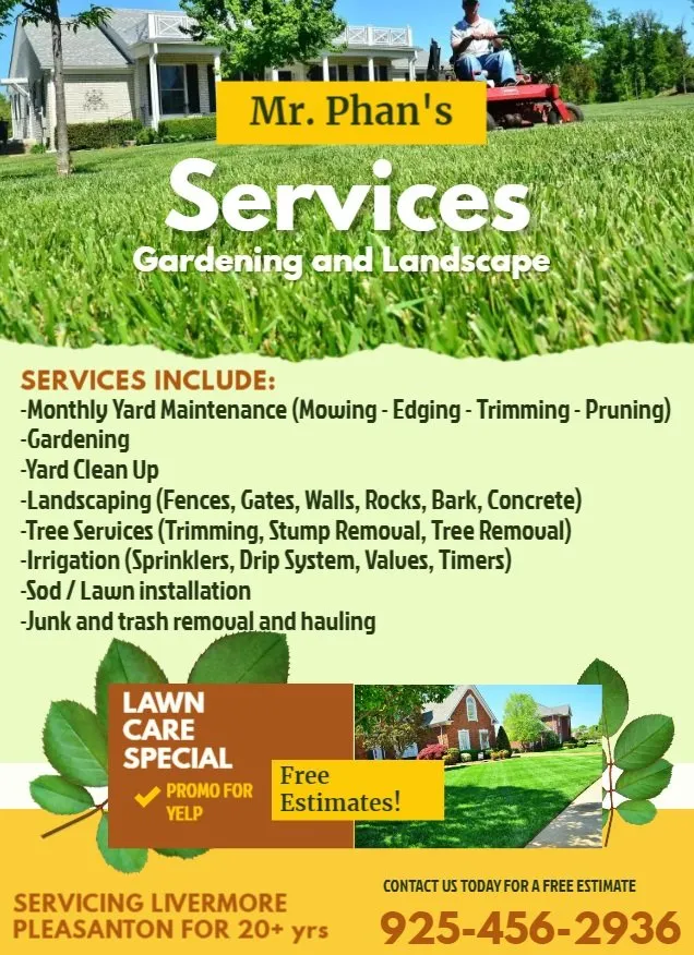Professional residential landscaping in Livermore, CA by Mr. Phan's Services