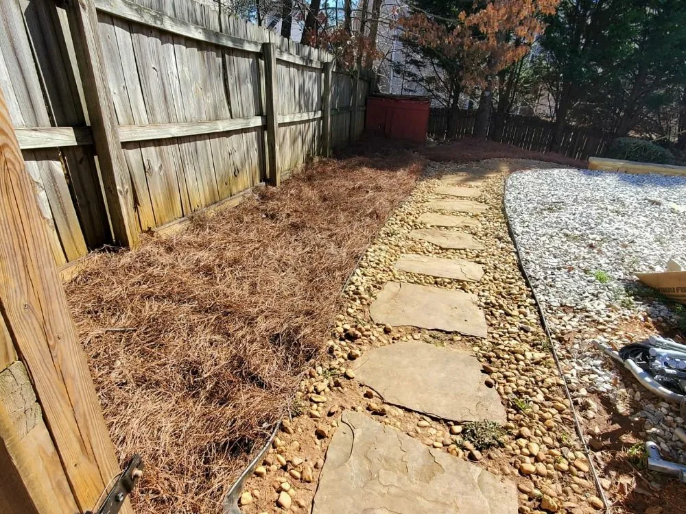 Custom residential landscaping in Flowery Branch, GA by MS General Services