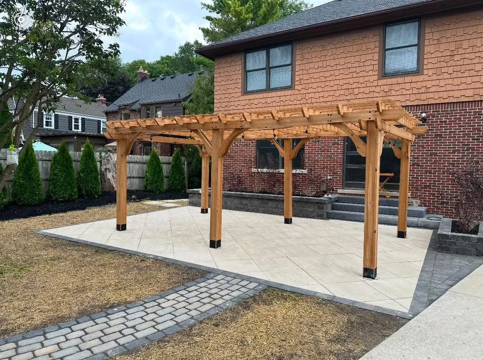 Custom garden landscaping in Waterford Township, MI by M&S Landscape