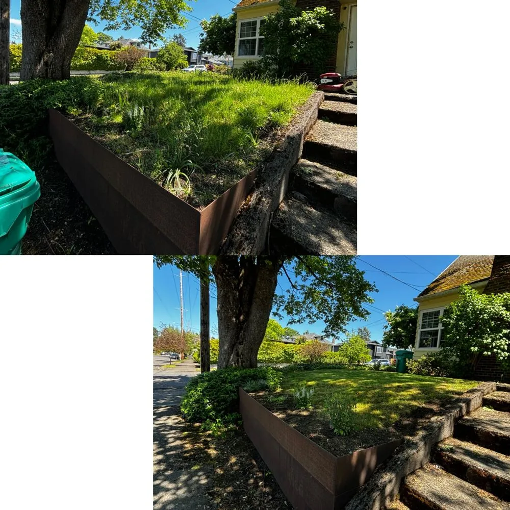 Custom landscape installation in Portland, OR by M&S Landscaping and Detailing