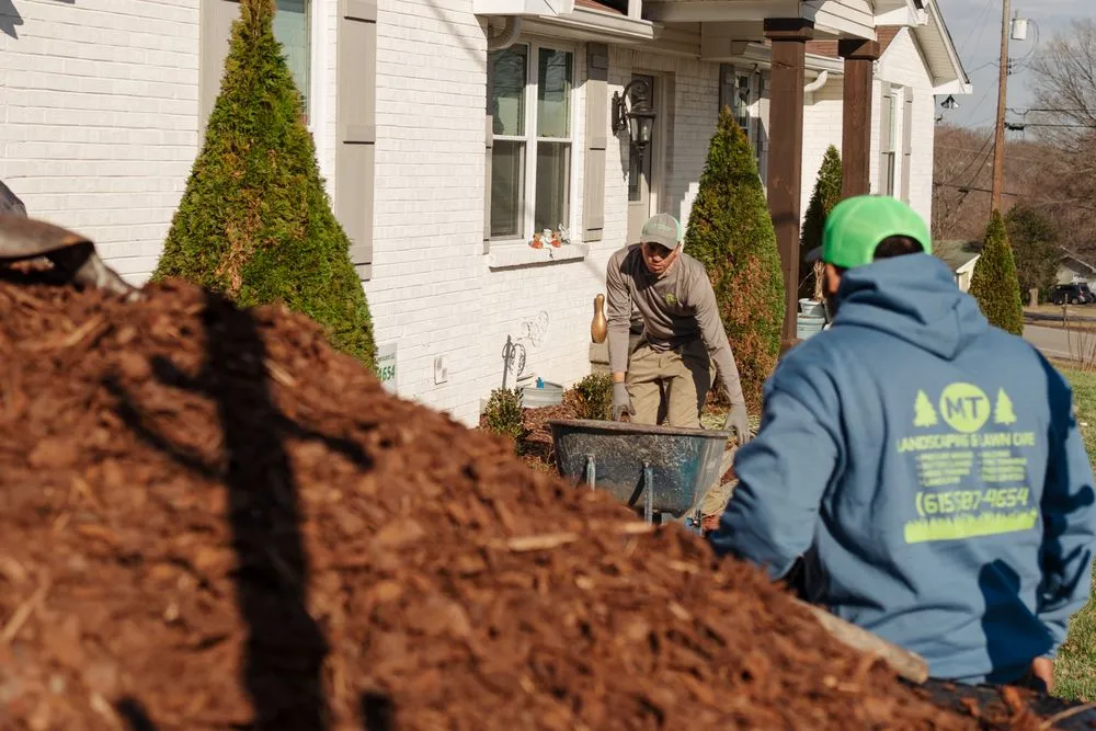 Custom landscape installation in Hermitage, TN by MT Landscaping and Lawncare