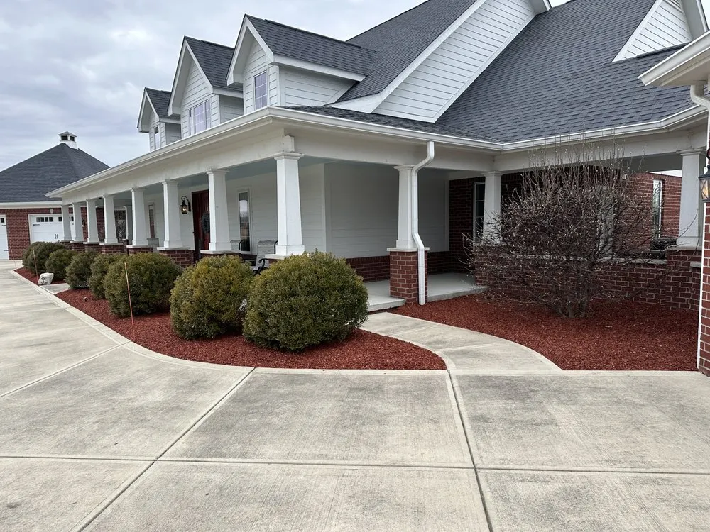 Custom garden landscaping for residential properties in Greenwood, IN by Mulch-Man landscaping