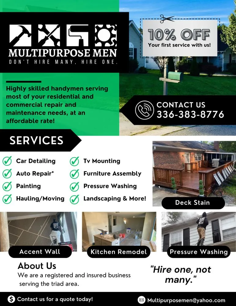 Reliable landscape design experts serving Greensboro, NC - Multipurpose Men