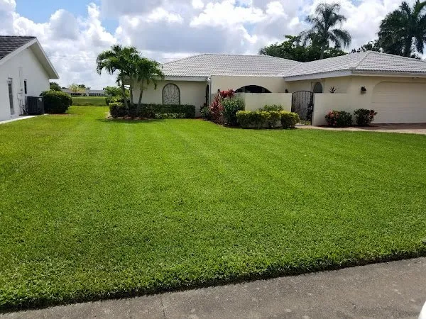 Custom residential landscaping in Cape Coral, FL by Munching Monster Lawn Services