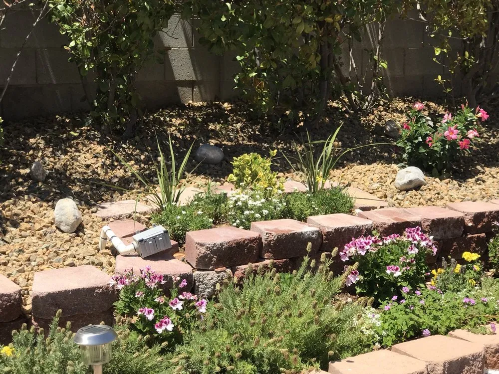 Trusted garden landscaping with custom design in North Las Vegas, NV by Mundo Lawn Service