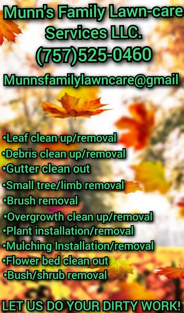 Custom yard cleanup service in Carrollton, VA - Munn's Family Lawn-Care Service