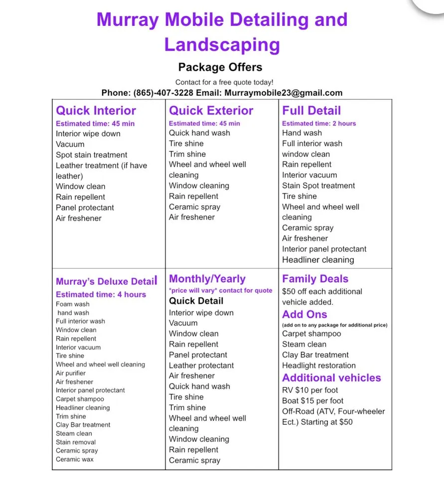 Trusted yard cleanup service for year-round maintenance across Sevierville, TN - Murray Mobile Detailing and Landscaping