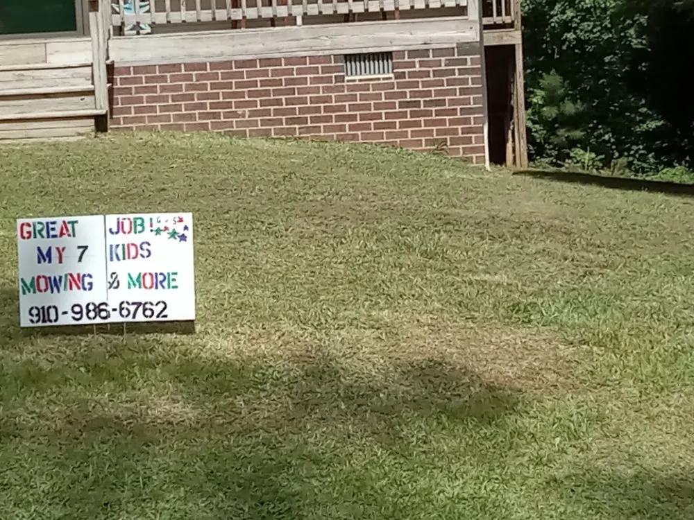 Custom lawn care service experts serving Sanford, NC - My 7 kids Mowing and more