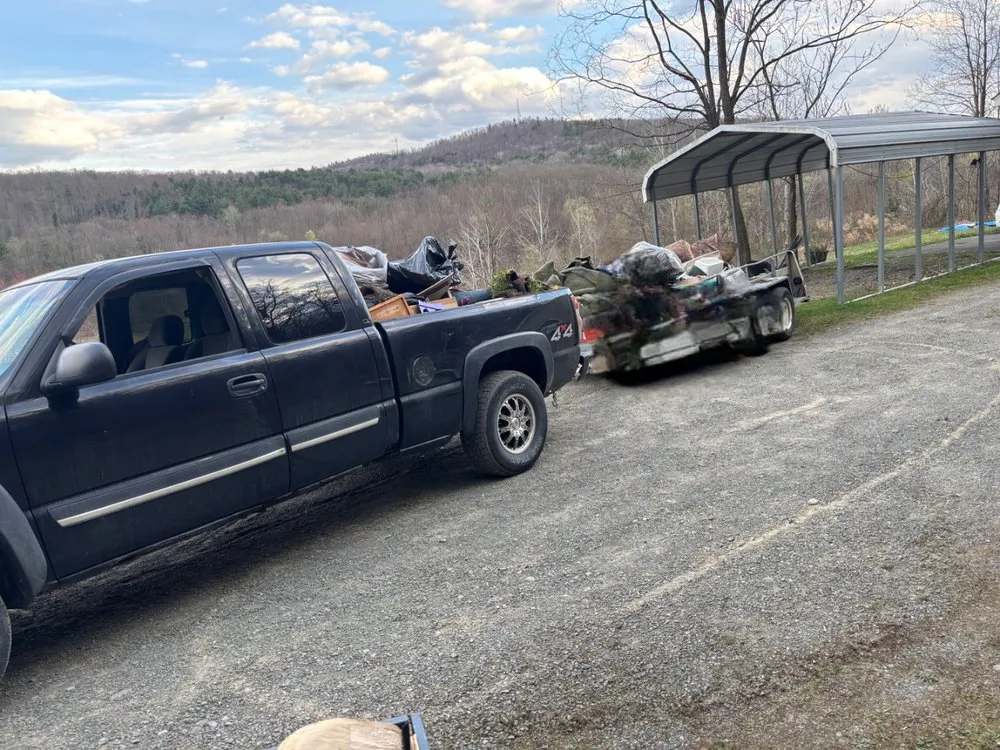 Custom landscape installation with custom design in Windsor, NY by My Junk Lovin Truck