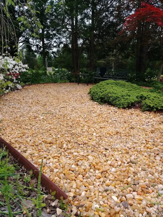 Custom garden landscaping in Ruther Glen, VA by Myers Mowing & More