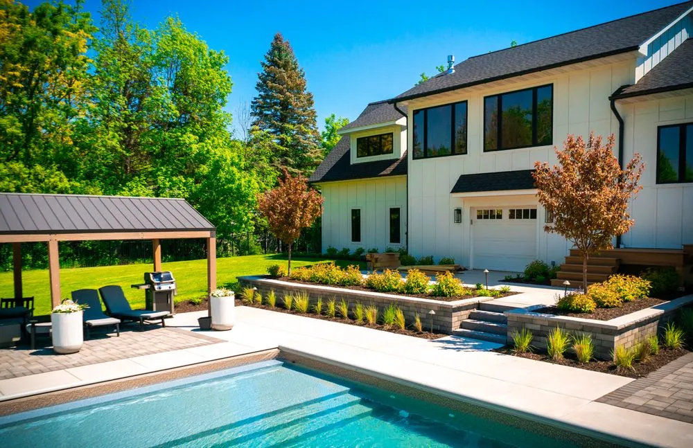 Expert garden landscaping with custom design across Roseville, MN - Myhra Design Group