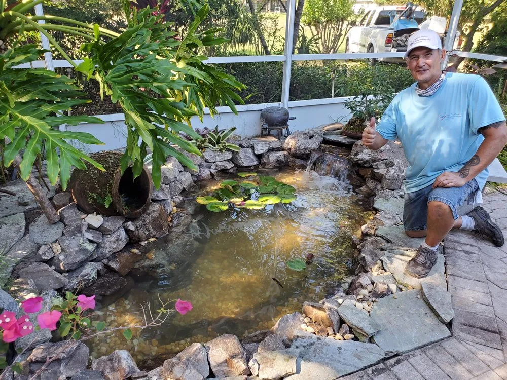 Local landscape installation for residential properties across North Port, FL - Mystic Falls & Ponds