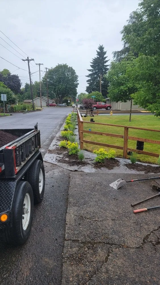 Expert landscape installation with custom design in Eugene, OR by Mystic Landscaping