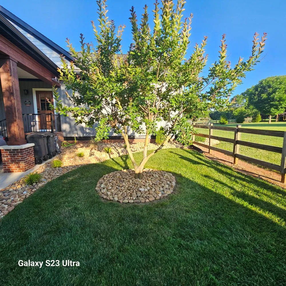 Custom landscape installation for residential properties across Mount Airy, NC - NA Property Solutions