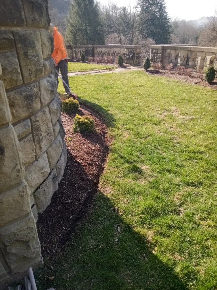 Affordable lawn mowing service for residential properties in Bethesda, OH by Nardos lawncare and landscape