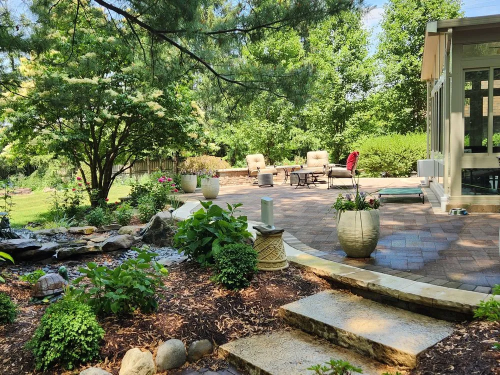 Custom landscape installation in West Chicago, IL by Narnia Landscaping Design and Construction