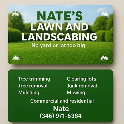 Nate's Lawn and Landscaping Logo
