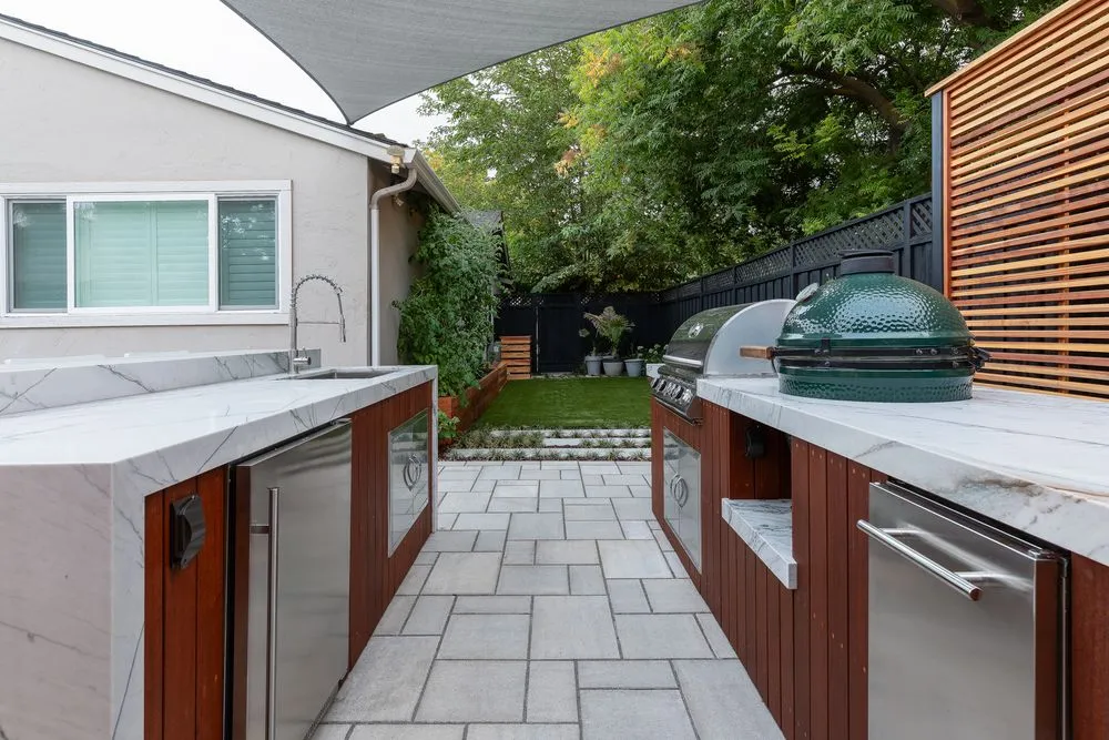 Expert lawn mowing service for outdoor upgrades in Redwood City, CA by National Paver Systems