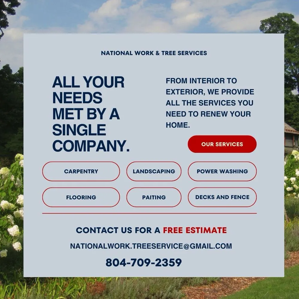 Trusted outdoor landscaping experts serving Bon Air, VA - National Work Landscape and Tree Services