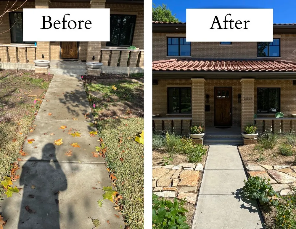 Custom lawn care service for residential properties in Arlington, TX by Native Gardeners