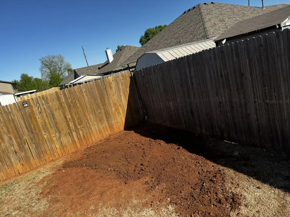 Local landscape installation in Tuttle, OK - Native turf