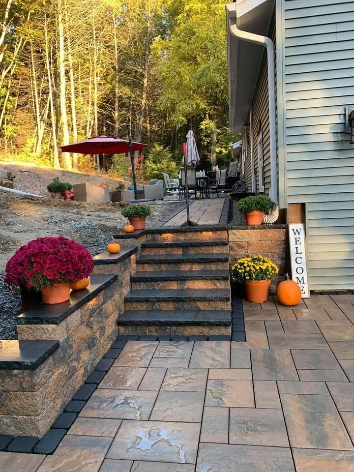 Custom landscape installation in Tolland, CT - Natural Choice Landscaping