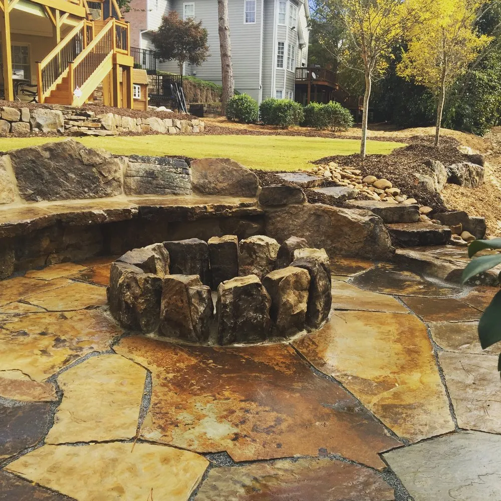 Professional outdoor landscaping for homes in Kennesaw, GA by Natural Creations Landscape and Design