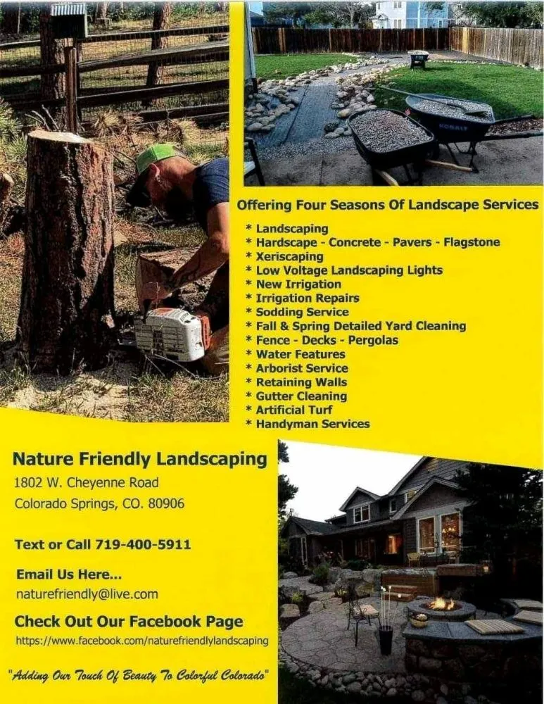 Custom yard maintenance in Colorado Springs, CO by Nature Friendly Landscaping
