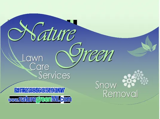 Nature Green Lawn and Snow Logo