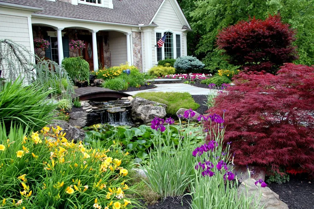 Professional garden landscaping in Penfield, NY by Natures Accent's